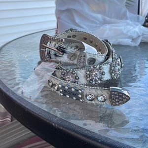 Womens Western Leather Cowhide Belt